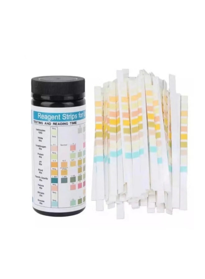 URS-10T Reagent for Urinalysis 100 Pieces Contain Leukocytes Nitrite Urobilinogen Protein pH Blood Specific Gravity Ketone Bilirubin Glucose Test Analysis Urine Test Strips - Image 2